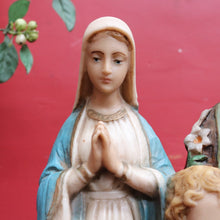 Load image into Gallery viewer, Vintage Italian Hand Painted Holy Family Sculpture Featuring Mary Joseph and Jesus. B12784
