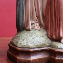 Load image into Gallery viewer, Vintage Italian Hand Painted Holy Family Sculpture Featuring Mary Joseph and Jesus. B12784
