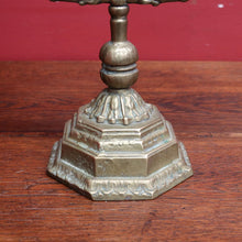 Load image into Gallery viewer, French Antique Brass Hanukkah Menorah with Octagonal Base and Star of David. B12788
