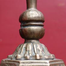 Load image into Gallery viewer, French Antique Brass Hanukkah Menorah with Octagonal Base and Star of David. B12788
