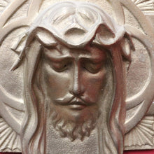 Load image into Gallery viewer, Antique French Art Deco Solid Brass Plaque of Christ by Sylvain Norga. B12797
