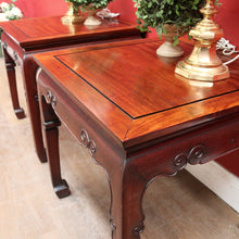 Load image into Gallery viewer, Pair of Vintage Chinese Style Hardwood Table Lamps, Side Table, Coffee Table. B12459
