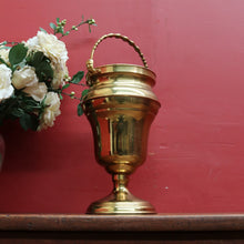 Load image into Gallery viewer, Vintage Flemish Brass Champagne Bucket with Swing Handle and Tin-Lined Interior. B12712
