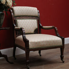 Load image into Gallery viewer, x SOLD Antique French Armchair, Inlay to the timber. Suitable for the Hall, Bedroom or Living. B12240
