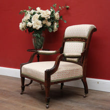 Load image into Gallery viewer, x SOLD Antique French Armchair, Inlay to the timber. Suitable for the Hall, Bedroom or Living. B12240
