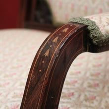 Load image into Gallery viewer, x SOLD Antique French Armchair, Inlay to the timber. Suitable for the Hall, Bedroom or Living. B12240
