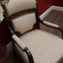Load image into Gallery viewer, x SOLD Antique French Armchair, Inlay to the timber. Suitable for the Hall, Bedroom or Living. B12240
