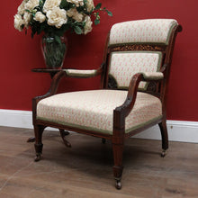Load image into Gallery viewer, x SOLD Antique French Armchair, Inlay to the timber. Suitable for the Hall, Bedroom or Living. B12240

