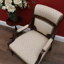 Load image into Gallery viewer, x SOLD Antique French Armchair, Inlay to the timber. Suitable for the Hall, Bedroom or Living. B12240
