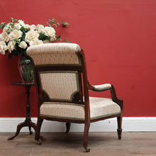 Load image into Gallery viewer, x SOLD Antique French Armchair, Inlay to the timber. Suitable for the Hall, Bedroom or Living. B12240
