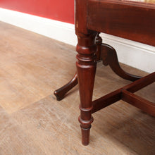 Load image into Gallery viewer, Antique English Mahogany Armchair with Turned Legs and H-Stretcher Base. B12640
