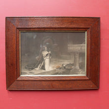 Load image into Gallery viewer, Antique Framed Print of The Vigil by John Pettie (1839-1893) in Thick Oak Frame. B12700
