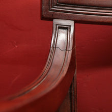 Load image into Gallery viewer, Antique English Mahogany Armchair with Turned Legs and H-Stretcher Base. B12640
