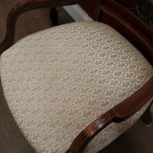 Load image into Gallery viewer, x SOLD Antique French Chair, Padded back and Seat, Floral Fabric, Bedroom, Living or Hall Arm Chair. B12241
