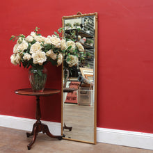 Load image into Gallery viewer, Antique French Gilt Frame Mirror with Floral Detail and Bevelled Edge. B12641

