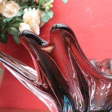 Load image into Gallery viewer, Vintage French Sommerso Art Glass Display Vase with Blue and Purple Layers. B12022
