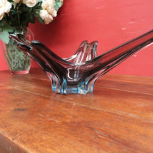 Load image into Gallery viewer, Vintage French Sommerso Art Glass Display Vase with Blue and Purple Layers. B12022
