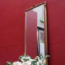 Load image into Gallery viewer, Antique French Gilt Frame Mirror with Floral Detail and Bevelled Edge. B12641
