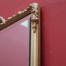 Load image into Gallery viewer, Antique French Gilt Frame Mirror with Floral Detail and Bevelled Edge. B12641
