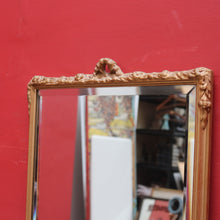 Load image into Gallery viewer, Antique French Gilt Frame Mirror with Floral Detail and Bevelled Edge. B12641
