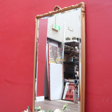 Load image into Gallery viewer, Antique French Gilt Frame Mirror with Floral Detail and Bevelled Edge. B12641
