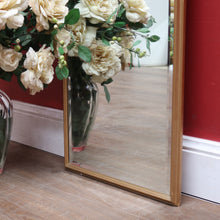 Load image into Gallery viewer, Antique French Gilt Frame Mirror with Floral Detail and Bevelled Edge. B12641
