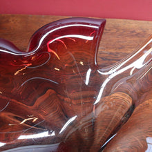 Load image into Gallery viewer, Murano Style Sommerso Art Glass Centrepiece with Amber and Aubergine Tones. B12271
