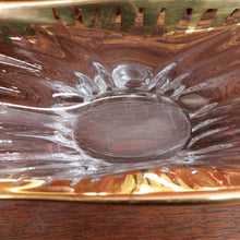 Load image into Gallery viewer, Mid Century French Bayel Crystal Centrepiece Vase  in Organic Splash Form with 18 Carat Gold. B12267

