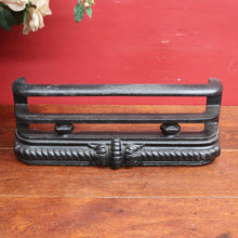 Load image into Gallery viewer, Antique Victorian Cast Iron Fire Fender with Decorative Rope and Scroll Detail. B12953
