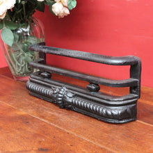 Load image into Gallery viewer, Antique Victorian Cast Iron Fire Fender with Decorative Rope and Scroll Detail. B12953
