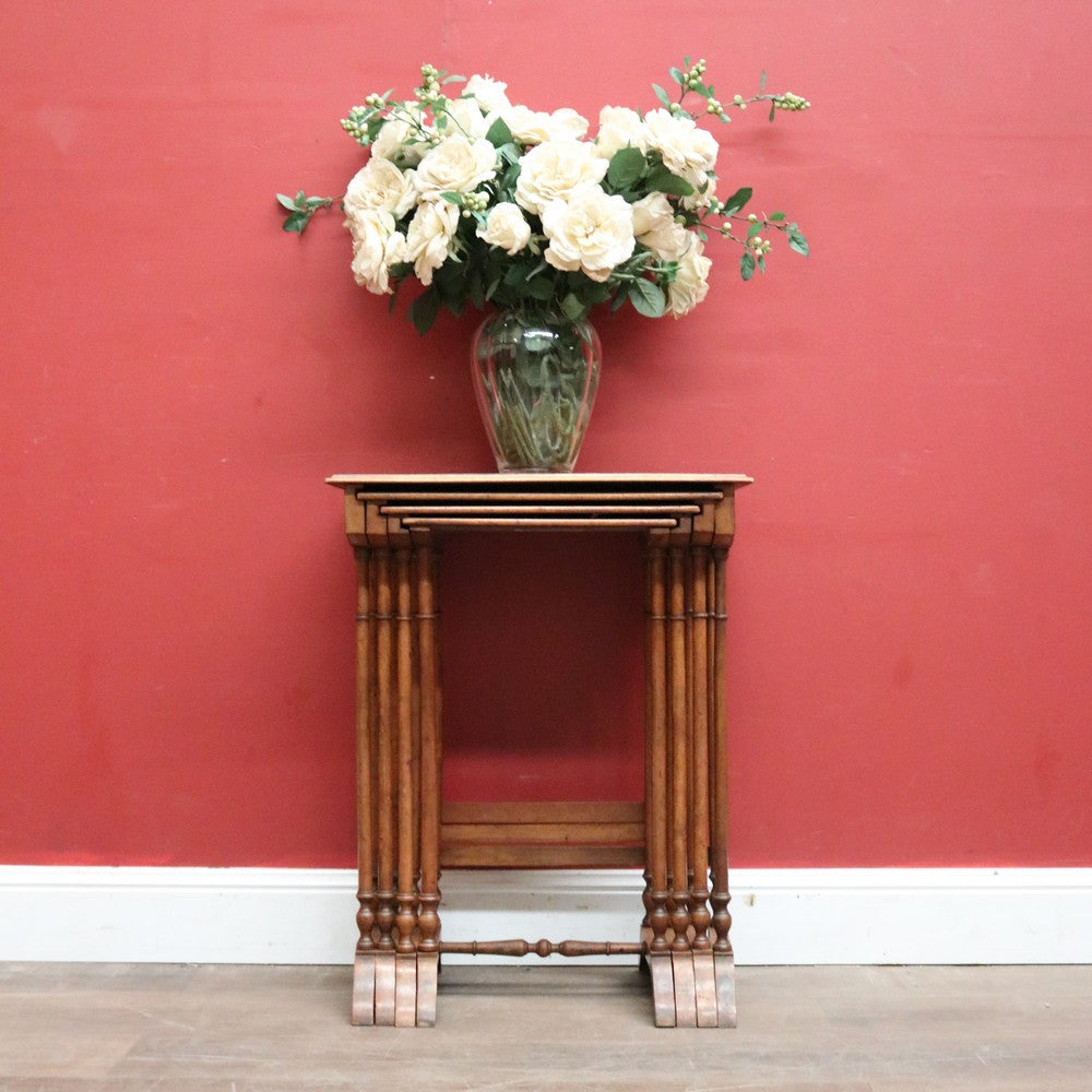 x SOLD Antique French Walnut Nest of Tables, also known as Nesting or Stacking Tables. B12234