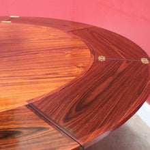 Load image into Gallery viewer, x SOLD Dyrlund Denmark Rosewood Flip-Flap Expandable Dining Table with Four Hidden Leaves – Rare Mid-Century Modern. B12658
