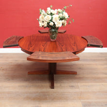 Load image into Gallery viewer, x SOLD Dyrlund Denmark Rosewood Flip-Flap Expandable Dining Table with Four Hidden Leaves – Rare Mid-Century Modern. B12658
