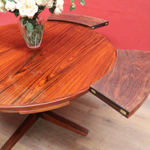 Load image into Gallery viewer, x SOLD Dyrlund Denmark Rosewood Flip-Flap Expandable Dining Table with Four Hidden Leaves – Rare Mid-Century Modern. B12658
