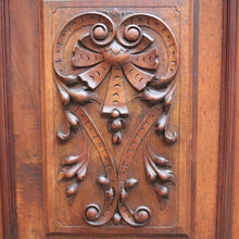 Load image into Gallery viewer, x SOLD Antique French Walnut and Marble Top Hall Cabinet with Carved Doors and Columns. B12619
