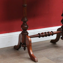 Load image into Gallery viewer, English Pine Chess Table with Hand-Painted Chessboard Top and Turned Legs. B13044
