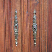 Load image into Gallery viewer, x SOLD Antique French Walnut and Marble Top Hall Cabinet with Carved Doors and Columns. B12619
