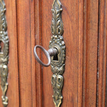 Load image into Gallery viewer, x SOLD Antique French Walnut and Marble Top Hall Cabinet with Carved Doors and Columns. B12619
