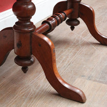 Load image into Gallery viewer, English Pine Chess Table with Hand-Painted Chessboard Top and Turned Legs. B13044
