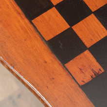 Load image into Gallery viewer, English Pine Chess Table with Hand-Painted Chessboard Top and Turned Legs. B13044
