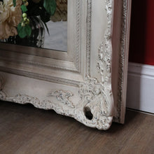 Load image into Gallery viewer, Vintage French Provincial Style Bevelled Wall Mirror in Antique Ivory Finish. B13046

