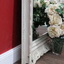 Load image into Gallery viewer, Vintage French Provincial Style Bevelled Wall Mirror in Antique Ivory Finish. B13046
