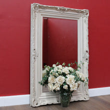 Load image into Gallery viewer, Vintage French Provincial Style Bevelled Wall Mirror in Antique Ivory Finish. B13046
