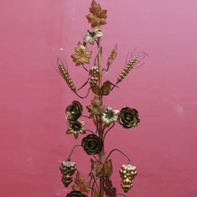 Load image into Gallery viewer, Antique French Gilt Brass Ecclesiastical Altar Ornament with Wheat Grapes and Cross. B12398
