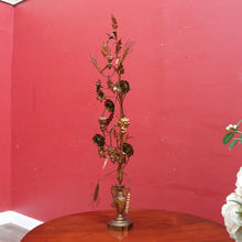 Load image into Gallery viewer, Antique French Gilt Brass Ecclesiastical Altar Ornament with Wheat Grapes and Cross. B12398

