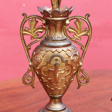 Load image into Gallery viewer, Antique French Gilt Brass Ecclesiastical Altar Ornament with Wheat Grapes and Cross. B12398
