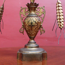Load image into Gallery viewer, Antique French Gilt Brass Ecclesiastical Altar Ornament with Wheat Grapes and Cross. B12398
