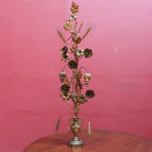 Load image into Gallery viewer, Antique French Gilt Brass Ecclesiastical Altar Ornament with Wheat Grapes and Cross. B12398

