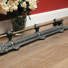 Load image into Gallery viewer, x SOLD Vintage Cast Iron and Brass Fire Fender, or Fire Place Curb. B11279
