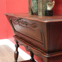 Load image into Gallery viewer, x SOLD Vintage French Oak Drop/Fall Front Kneading Trough Hallway Table Cabinet Stand B10703
